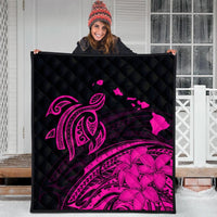 Hawaii Turtle Polynesian Map Plumeria Premium Quilts Pink - AH - Polynesian Pride