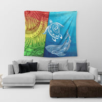 Hawaii Turtle Shark Polynesian And Sea Tapestry - AH - Polynesian Pride