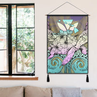 Hawaii Turtle Wave Polynesian Hanging Poster - Hey Style Yellow - AH - Polynesian Pride