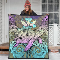 Hawaii Turtle Wave Polynesian Premium Quilts - Hey Style Yellow - AH - Polynesian Pride