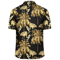 Hawaii Watercolor Flamingos Palm Trees Beautiful Seamless Hawaiian Shirt - Polynesian Pride
