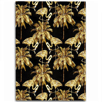 Hawaii Watercolor Flamingos Palm Trees Beautiful Seamless Area Rug - AH Luxurious - Polynesian Pride