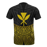 Hawaii Polynesian T Shirt Gold Pride Map and Seal - Polynesian Pride