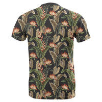 Hawaii Tropical Floral Vintage Strelitzia Flower Banana Leaves T Shirt - Polynesian Pride