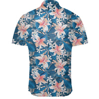 Hawaiian Shirt - Tropical Hibiscus Blue Shirt - Polynesian Pride