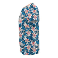 Hawaii Tropical Hibiscus Blue T Shirt - Polynesian Pride