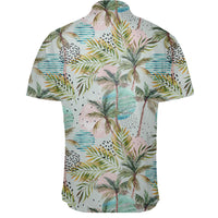 Hawaiian Shirt - Tropical Watercolor Palm Tree Leaf Shirt - Polynesian Pride