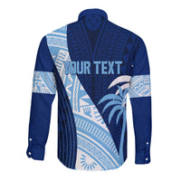 Personalised Fiji Sevens Long Sleeves Button Shirt Kaiviti Kesakesa LT7 - Polynesian Pride