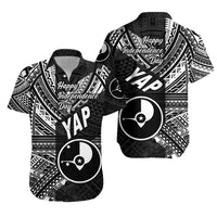 FSM Yap Hawaiian Shirt Happy Independence Day Original Vibes - Black LT8 Unisex Black - Polynesian Pride