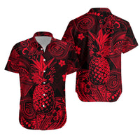 Hawaii Pineapple Polynesian Matching Dress and Hawaiian Shirt Matching Couples Outfit Unique Style Red LT8 - Polynesian Pride