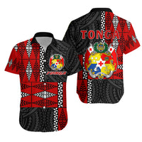 Tonga Hawaiian Shirt Tongan Pattern Mix Polynesian LT13 Unisex Red - Polynesian Pride