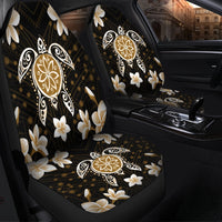 Hawaiian Gold Turtle Plumeria Car Seat Covers AH - Polynesian Pride