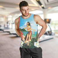 Hawaiian Hibiscus Aloha Hula Girl Dance On The Beach Tank Top - AH - Polynesian Pride