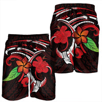 Hawaiian Hibiscus And Plumeria Flower Polynesian Men's Shorts - AH - Polynesian Pride