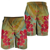 Hawaiian Hibiscus Water Color Men's Shorts - AH - Polynesian Pride