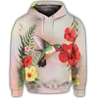 Hawaiian Hummingbirds Hibiscus Polynesian Hoodie - Polynesian Pride