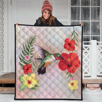 Hawaiian Hummingbirds Hibiscus Polynesian Premium Quilts - AH - Polynesian Pride