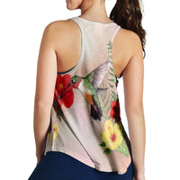 Hawaiian Hummingbirds Hibiscus Polynesian Racerback Tank - AH - Polynesian Pride
