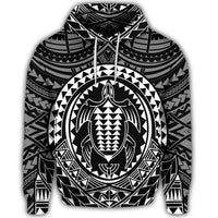 Hawaiian Kakau Honu Arc Polynesian White Hoodie - Polynesian Pride