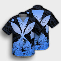 Hawaiian Kanaka Hawaiian Shirt Hibiscus Polynesian Love - Blue - AH - Polynesian Pride