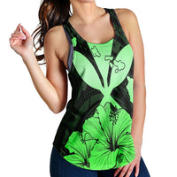 Hawaiian Kanaka Racerback Tank Hibiscus Polynesian Love - Green - AH - Polynesian Pride