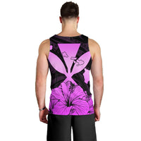 Hawaiian Kanaka Tank Top Hibiscus Polynesian Love - Pink - AH - Polynesian Pride
