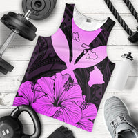 Hawaiian Kanaka Tank Top Hibiscus Polynesian Love - Pink - AH - Polynesian Pride