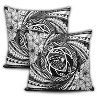 Hawaiian Kanaka Honu Hibiscus Tornando Polynesian Pillow Covers - AH - Polynesian Pride