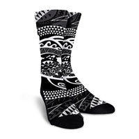 Hawaiian Kanaka Honu Hibiscus Tornando Polynesian Crew Socks - AH - Polynesian Pride