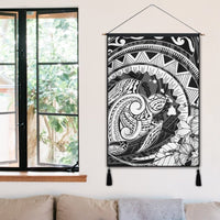 Hawaiian Kanaka Honu Map Hibiscus Globular Polynesian Hanging Poster - AH - Polynesian Pride