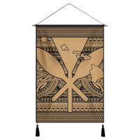 Hawaiian Kanaka Polynesian Tribal Hanging Poster Reggae Color Gold AH Hanging Poster Cotton And Linen - Polynesian Pride