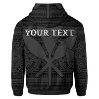 Custom Hawaiian Kanaka Polynesian Hoodie Tribal Reggae Color Gray - Polynesian Pride