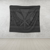 Hawaiian Kanaka Polynesian Tribal Tapestry Reggae Color Gray AH - Polynesian Pride