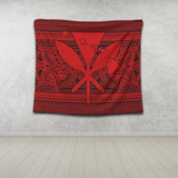 Hawaiian Kanaka Polynesian Tribal Tapestry Reggae Color Red AH - Polynesian Pride