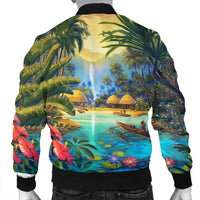 Hawaiian Living In Aboriginal Village Bomber Jacket - AH - Polynesian Pride