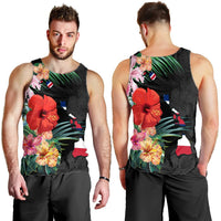Hawaiian Map Hawaii Flag Hibiscus Polynesian Tank Top AH - Polynesian Pride
