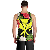 Hawaiian Map Heart Kanaka Hibiscus Polynesian Tank Top - AH - Polynesian Pride