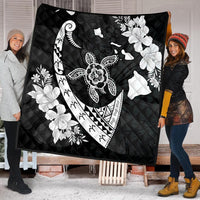 Hawaiian Map Hibiscus Turtle Fish Hook Polynesian Premium Quilts - AH - Polynesian Pride