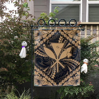 Hawaiian Map Kanaka Hibiscus Gold Polynesian Flag - AH - Polynesian Pride