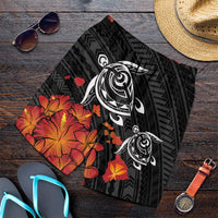 Hawaiian Map Kanaka Turtles Hibiscus Plumeria Men's Shorts - AH Art - Polynesian Pride