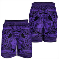 Hawaiian Map Madame Pele Kanaka Plumeria Polynesian Men's Shorts Purple AH - Polynesian Pride