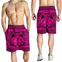 Hawaiian Map Madame Pele Mauna Kea Plumeria Polynesian Men's Shorts Pink AH - Polynesian Pride