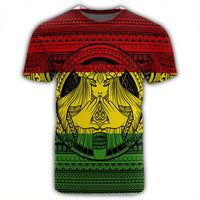 Hawaiian Map Madame Pele Mauna Kea Plumeria Polynesian T Shirt Reggae - Polynesian Pride