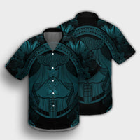 Hawaiian Map Madame Pele Polynesian Hawaiian Shirt Blue AH - Polynesian Pride
