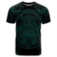 Hawaiian Map Madame Pele Polynesian T Shirt Dark Green - Polynesian Pride