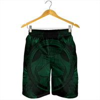 Hawaiian Map Madame Pele Polynesian Men's Shorts Green AH - Polynesian Pride