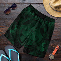 Hawaiian Map Madame Pele Polynesian Men's Shorts Green AH Art - Polynesian Pride