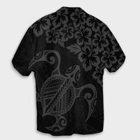 Hawaiian Map Turtle Hibiscus Kanaka Polynesian Hawaiian Shirt - Gray - AH - Polynesian Pride