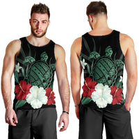 Hawaiian Map Turtle Hibiscus Polynesian Tank Top - AH - Polynesian Pride