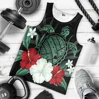 Hawaiian Map Turtle Hibiscus Polynesian Tank Top - AH - Polynesian Pride